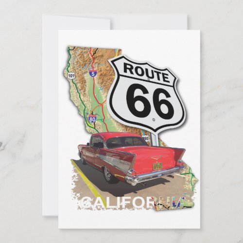 Historic California Route 66 Thank You Card