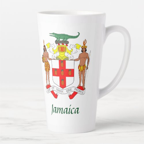 Historic Celebration Jamaican Coat of Arms Anthem Latte Mug