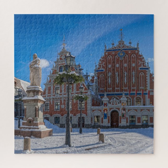 Historic city center in Riga, Latvia Jigsaw Puzzle (Vertical)