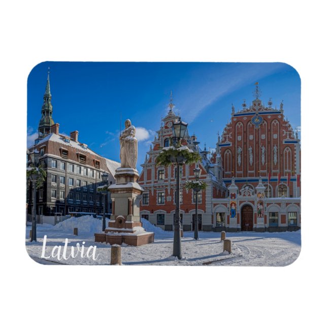 Historic city center in Riga, Latvia Magnet (Horizontal)