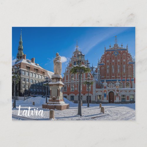 Historic city center in Riga Latvia Postcard