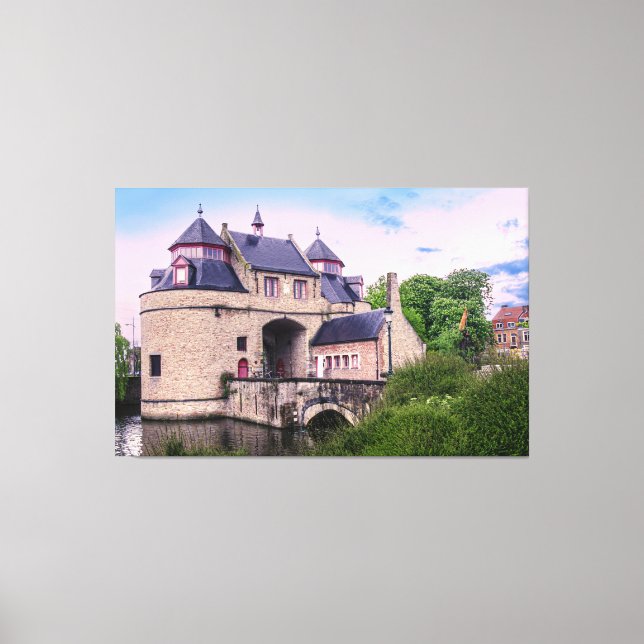 Historic city gate in Bruges Canvas Print (Front)
