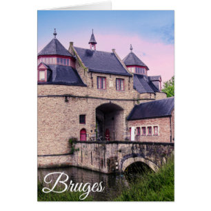 Historic city gate in Bruges Cards