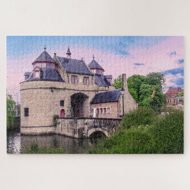 Historic city gate in Bruges Jigsaw Puzzle (Horizontal)