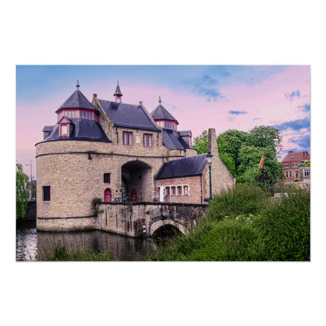 Historic city gate in Bruges Poster (Front)
