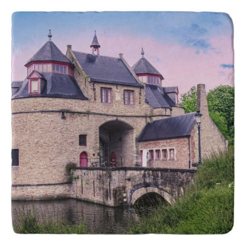 Historic city gate in Bruges Trivet