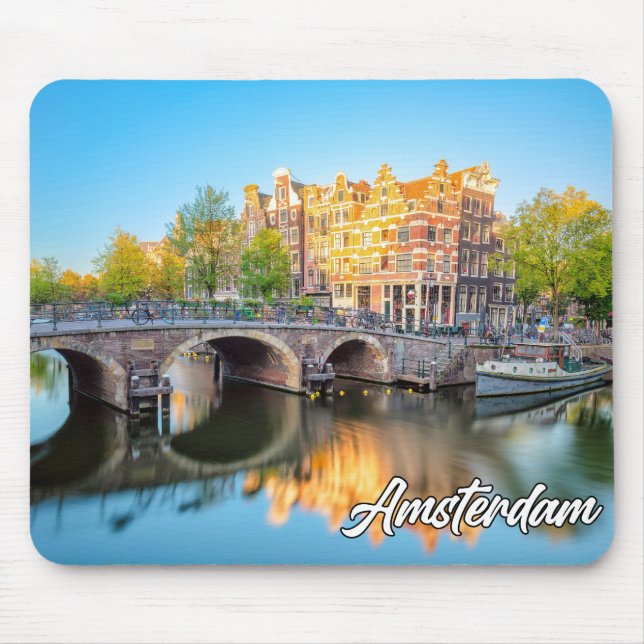 Historic City Of Amsterdam, Netherlands Mouse Pad (Front)