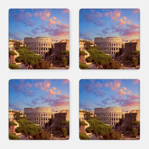 Historic Colosseum Ruin Coaster Set