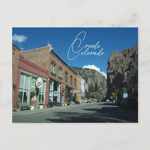 Historic Creede Colorado Travel Postcard