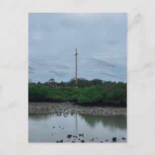 Historic Cross at Low Tide Postcard