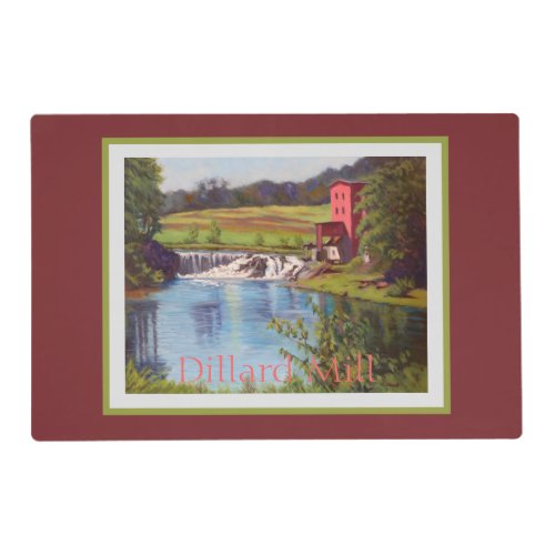 Historic Dillard Mill on Missouri Ozark Creek Placemat