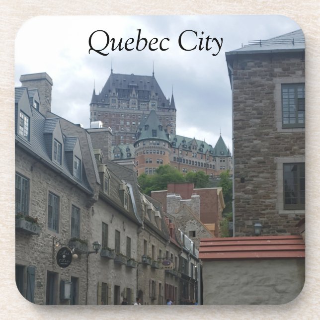 Historic District in Quebec city Beverage Coaster (Front)