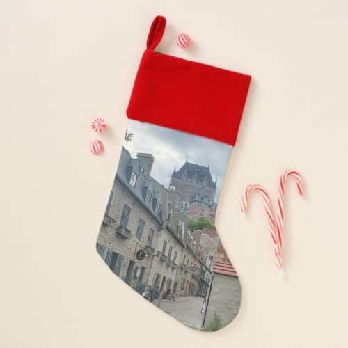 Historic district in Quebec City         Christmas Stocking