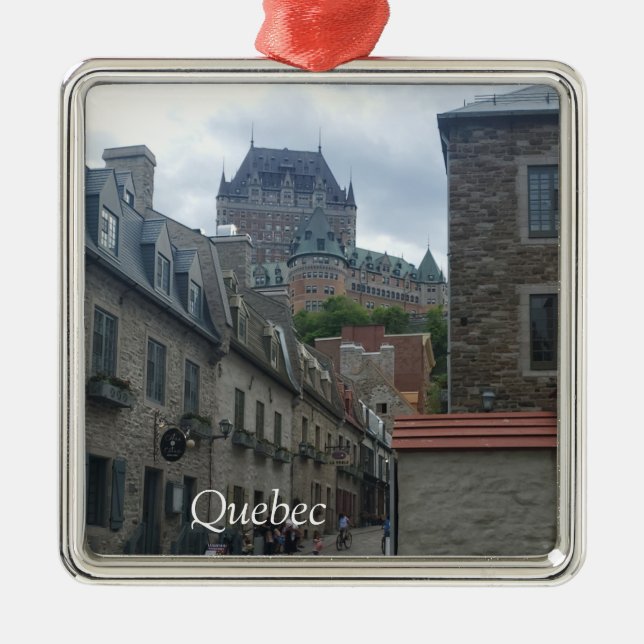 Historic district in Quebec City Metal Ornament (Front)