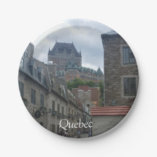 Historic district in Quebec City Paper Plates