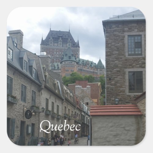 Historic District in Quebec city Square Sticker