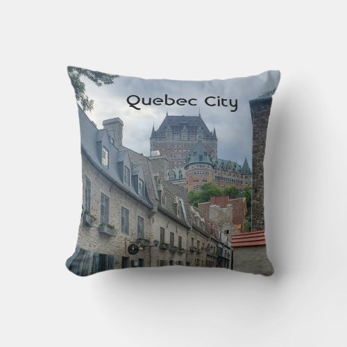 Historic district in Quebec City            Throw Pillow