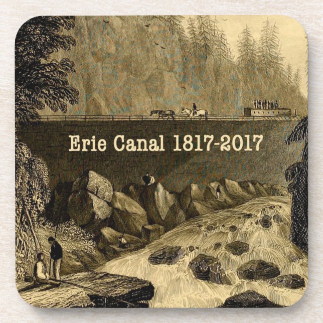 Historic Erie Canal Bicentennial Years Beverage Coaster (Front)