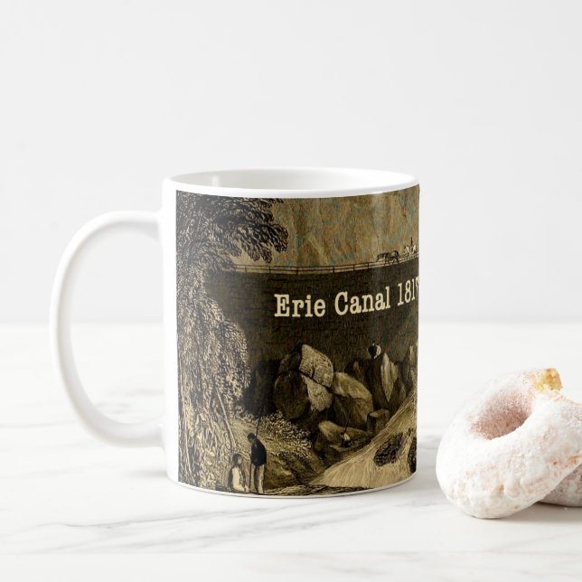 Historic Erie Canal Bicentennial Years Coffee Mug (With Donut)