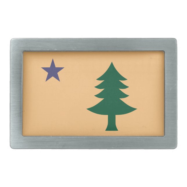 Historic Flag of Maine (1901–1909) Belt Buckle (Front)