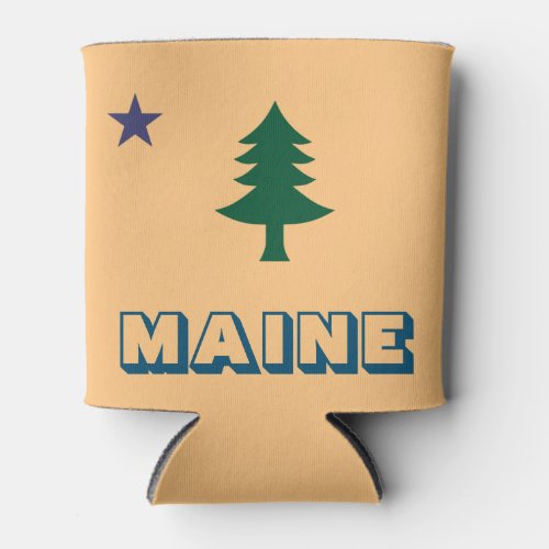 Historic Flag of Maine 19011909 Can Cooler