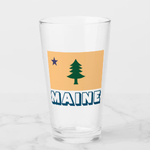 Historic Flag of Maine (1901–1909) Glass