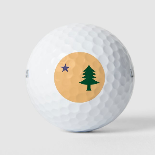 Historic Flag of Maine (1901–1909) Golf Balls (Front)