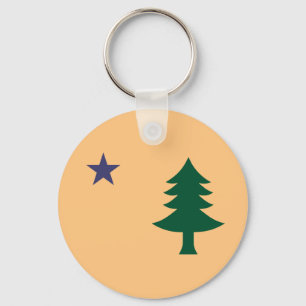 Historic Flag of Maine (1901–1909) Keychain