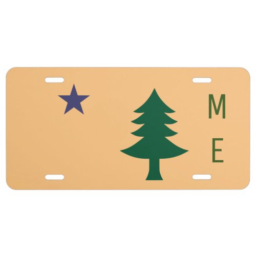 Historic Flag of Maine 1901â1909 License Plate
