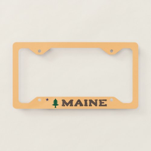 Historic Flag of Maine 19011909 License Plate Frame