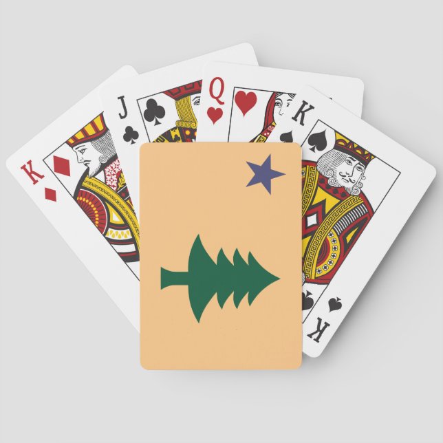 Historic Flag of Maine (1901–1909) Poker Cards (Back)