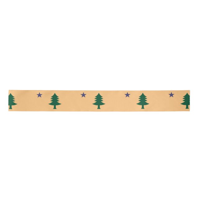 Historic Flag of Maine (1901–1909) Satin Ribbon (Front)