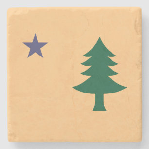 Historic Flag of Maine (1901–1909) Stone Coaster
