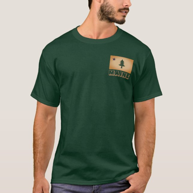 Historic Flag of Maine (1901–1909) T-Shirt (Front)