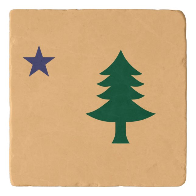 Historic Flag of Maine (1901–1909) Trivet (Front)