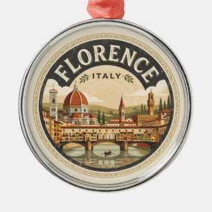 Historic Florence Italy Metal Ornament