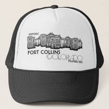 Historic Fort Collins Colorado Old Town Hat by ArtisticAttitude at Zazzle