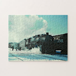 Historic Freight Train Steam Engine Locomotive Jigsaw Puzzle