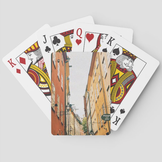 Historic Gamla Stan, Old Town of Stockholm Poker Cards (Back)