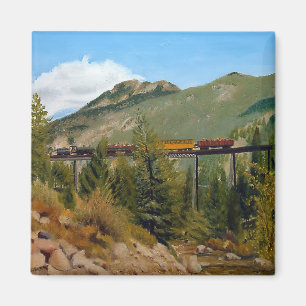 Historic Georgetown Colorado Steam Engine Train Ma Magnet