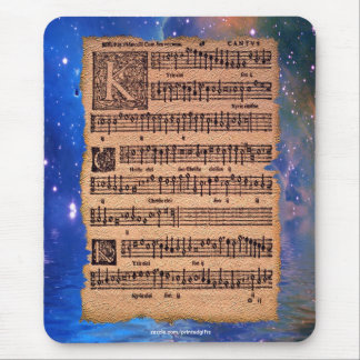 Historic Gregorian Chant Sheet Music Mousemat Mouse Pad