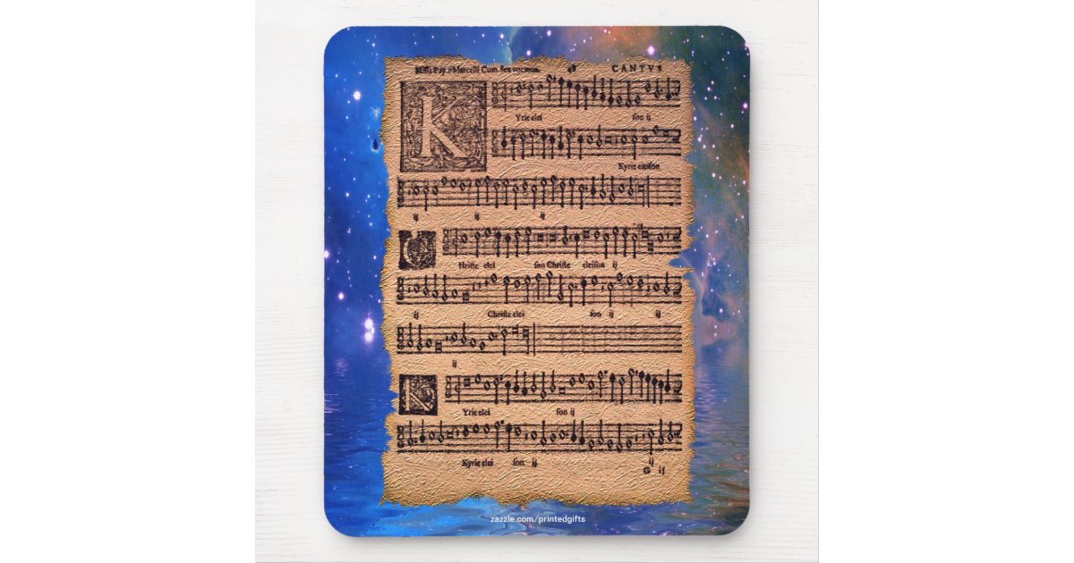 Historic Gregorian Chant Sheet Music Mousemat Mouse Pad | Zazzle