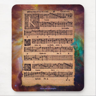 Historic Gregorian Chant Sheet Music Mousemat Mouse Pad