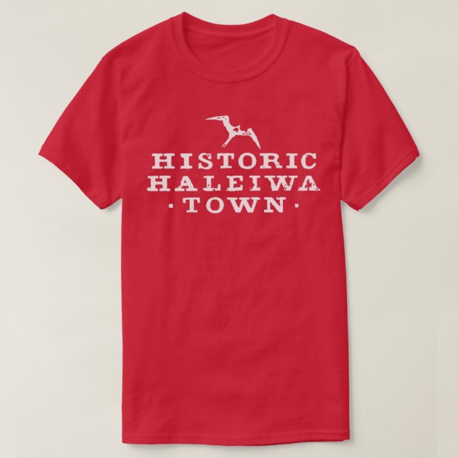 Historic Haleiwa Town WHT T-Shirt (Design Front)