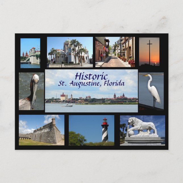 Historic Impressions of St. Augustine, Florida Pos Postcard (Front)