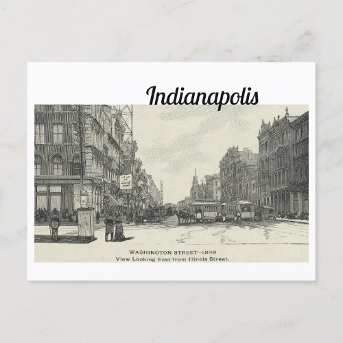 Historic Indianapolis Sketch Postcard