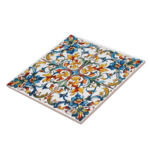 Historic Italian Villa Floral Tile