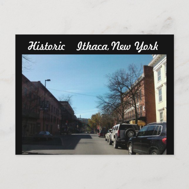 HISTORIC ITHACA, NEW YORK postcard (Front)