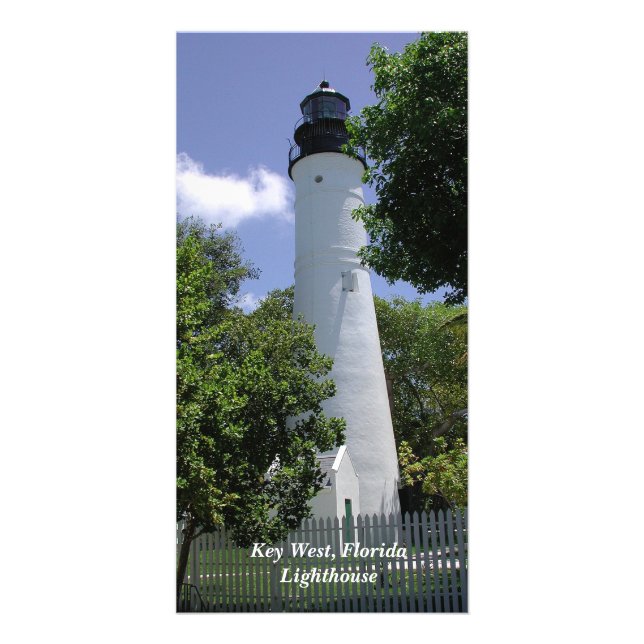 Historic Key West Florida lighthouse photocard Card (Front)