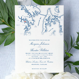 Historic London Town Annapolis MD Wedding Invitation